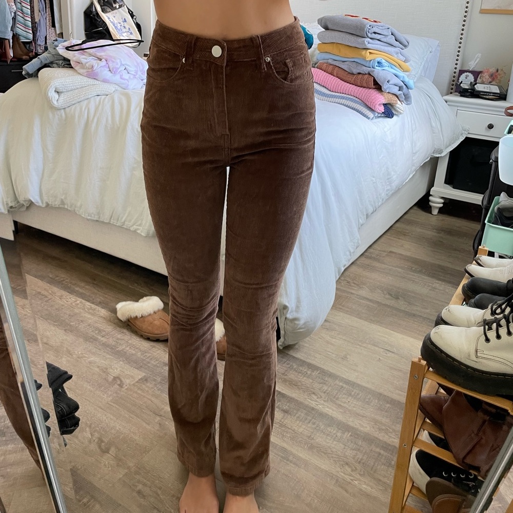 Shein Corduroy High Waisted Flare Pants